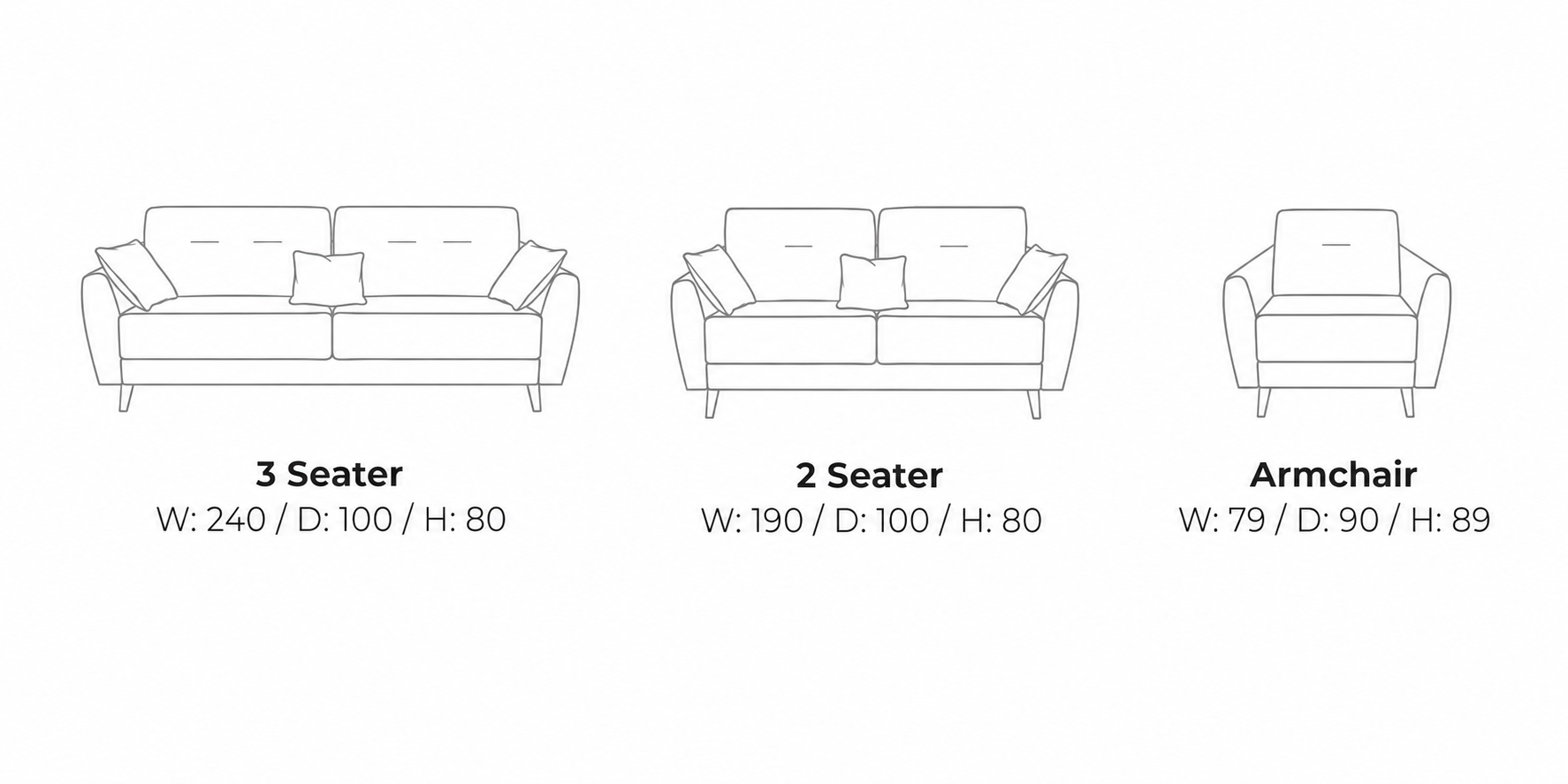 NICOLA SOFA SET 3+3+1 – Image 2