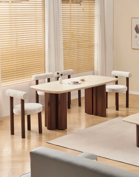 Table à manger Trinity céramique noyer 180cm – Image 2