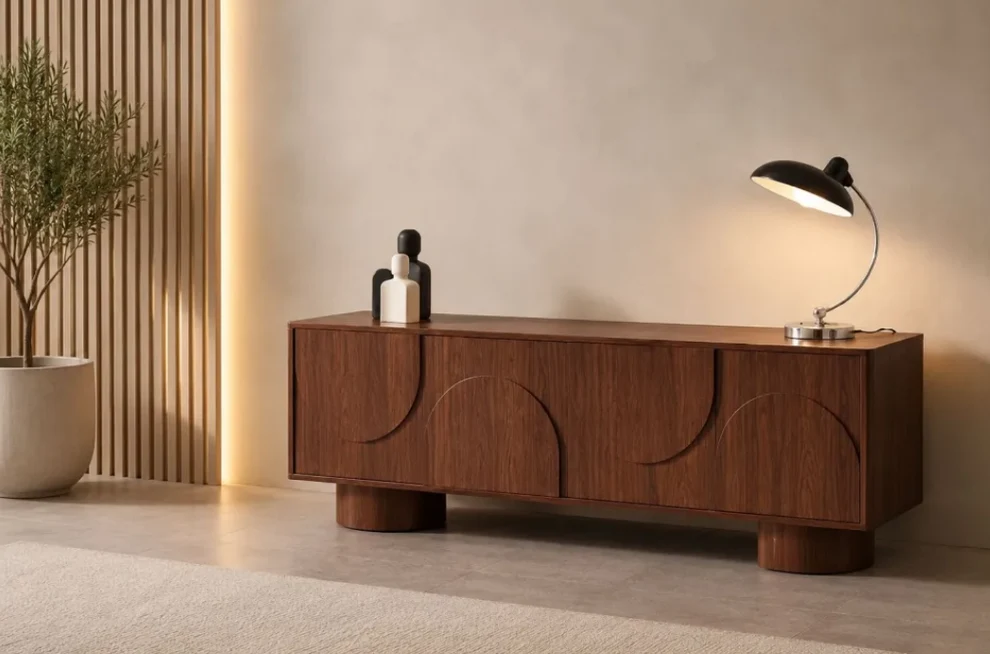 Meuble TV Oriano MDF travertin 165cm – Image 2