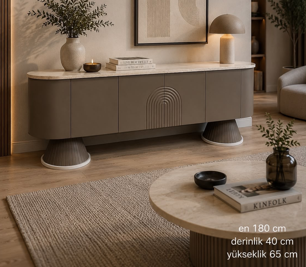 Meuble TV Eiffel – Design moderne et élégant – 180 cm – Image 2