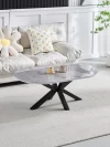 Table basse Olivia pied doré ⌀ 90cm