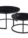Table basse 'Boston' Décor Verre Gris Pierre