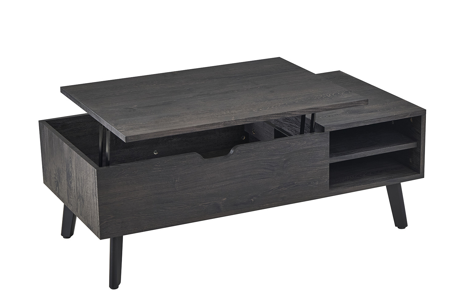 NEW - Table basse 'Justine' Plateau relevable Décor Brun foncé – Image 4