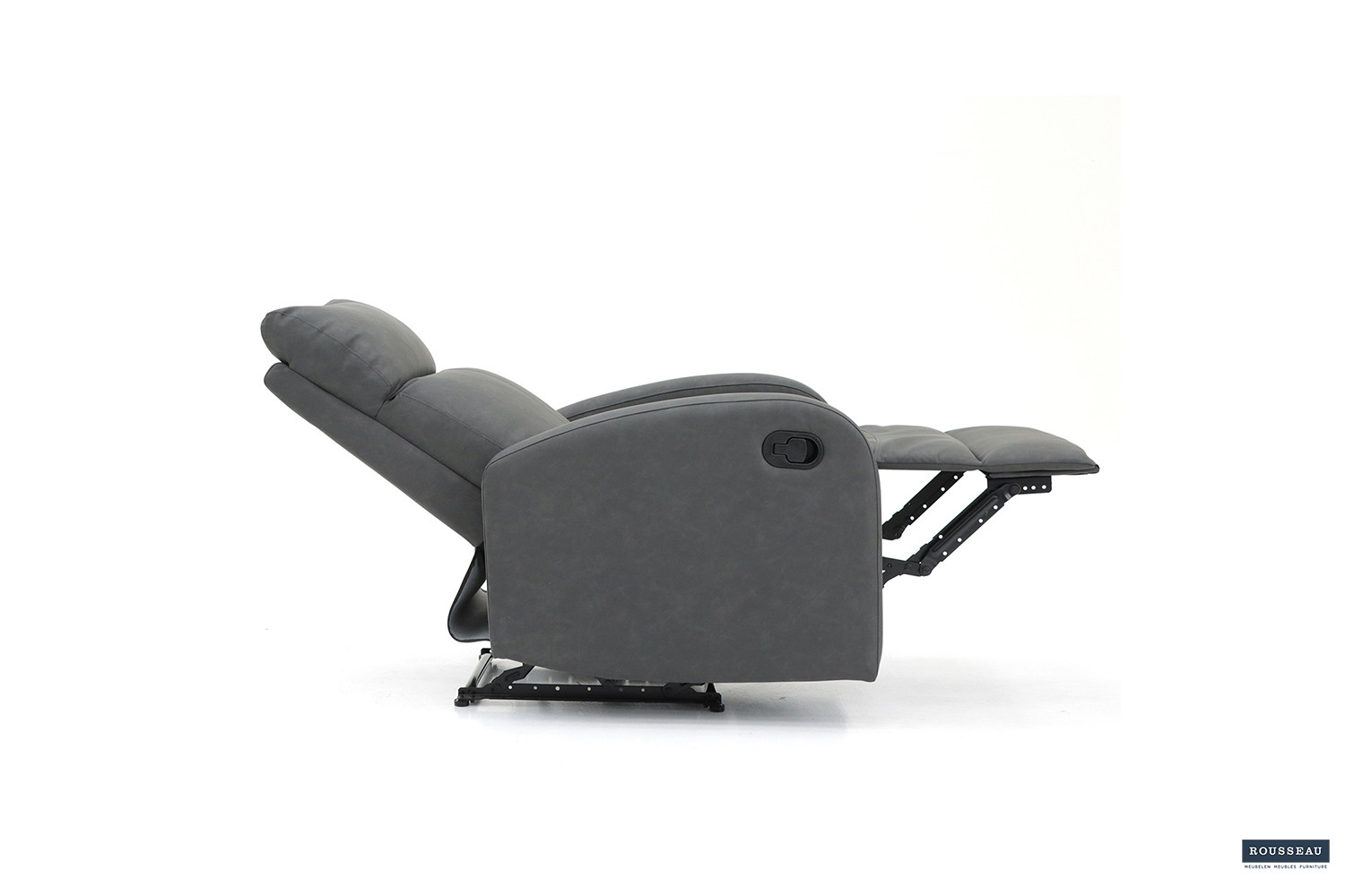 Fauteuil relax 'France' relevable manuellement PU Noir