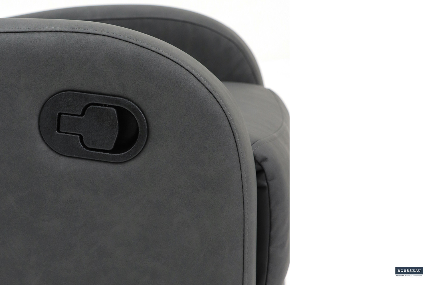 Fauteuil relax 'France' relevable manuellement PU Noir – Image 4