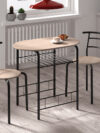 Set table 'Adam' Métal noir Décor sonoma