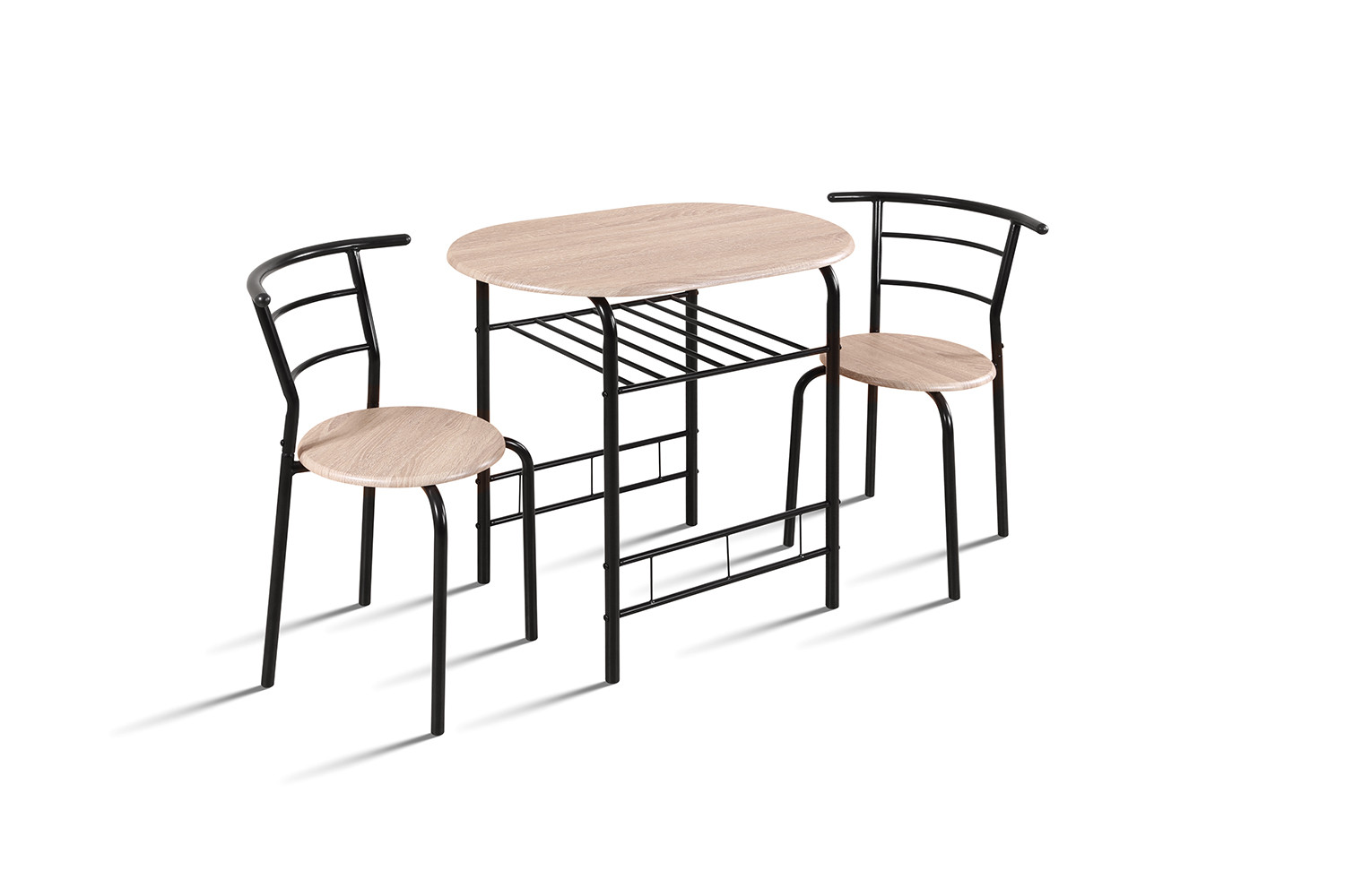 Set table 'Adam' Métal noir Décor sonoma – Image 6