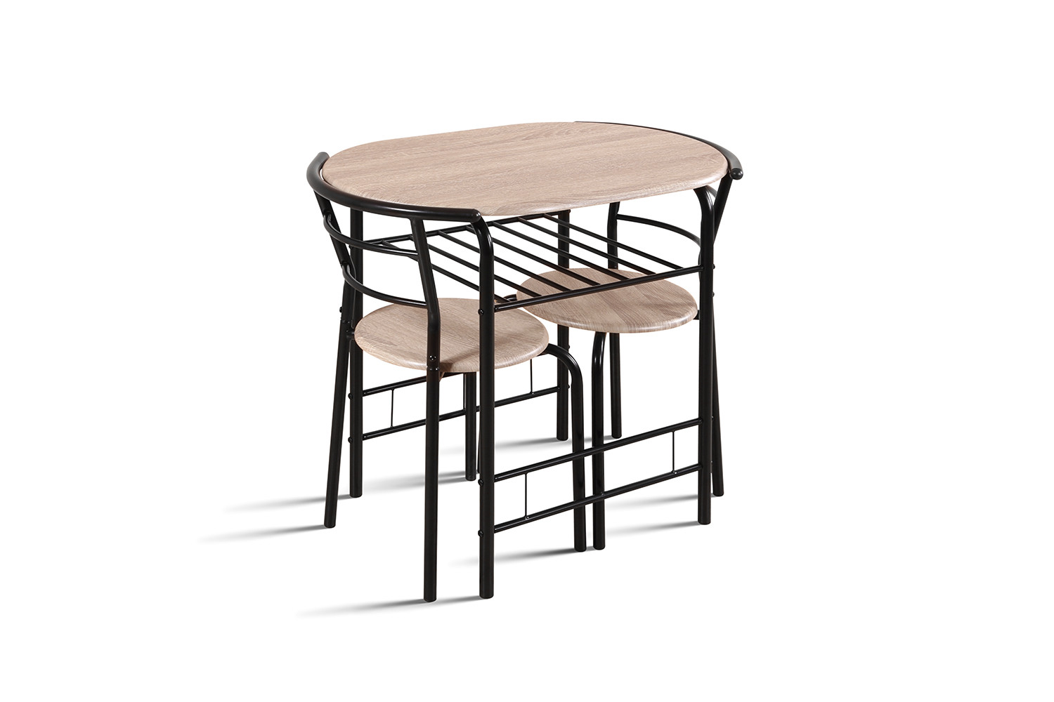 Set table 'Adam' Métal noir Décor sonoma – Image 5