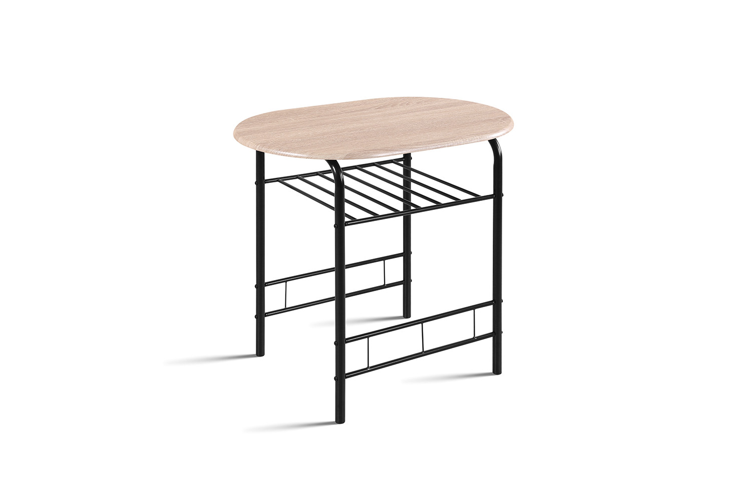 Set table 'Adam' Métal noir Décor sonoma – Image 2