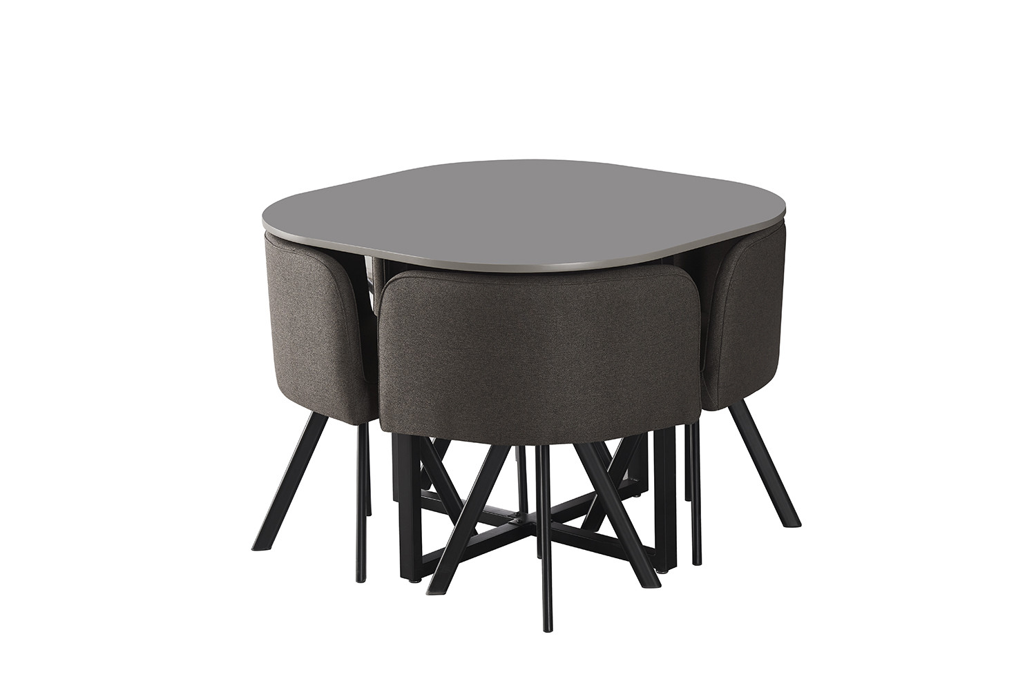 - Top 18 mm Set table 'Eva' Gris H-H 75-70 x B-L 100-68 x D-P 100-50 cm – Image 7
