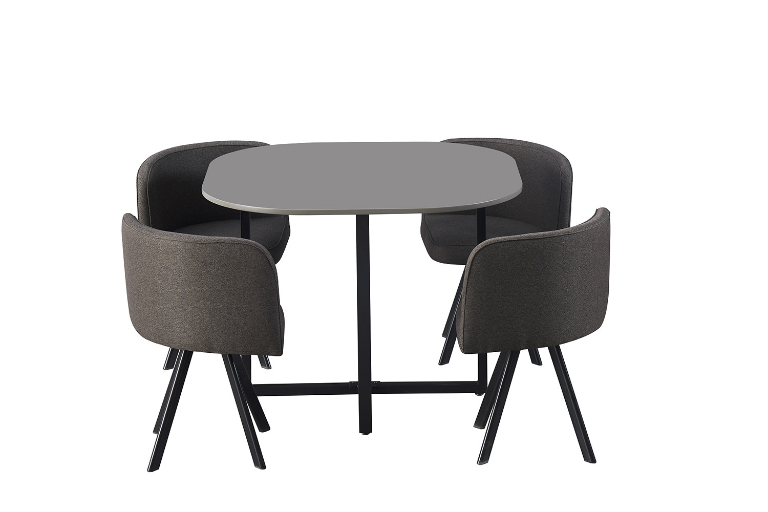 - Top 18 mm Set table 'Eva' Gris H-H 75-70 x B-L 100-68 x D-P 100-50 cm – Image 6