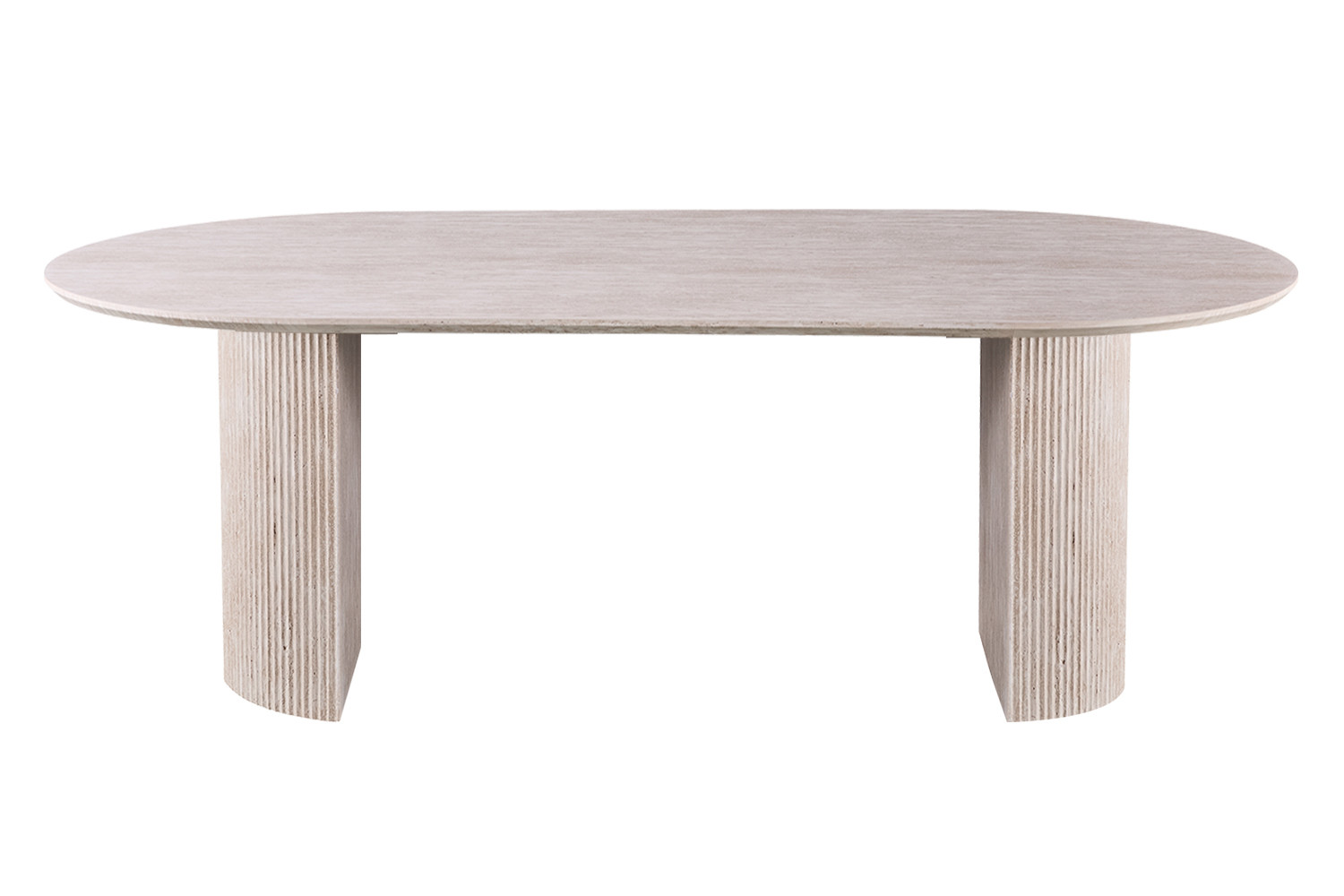 Table 'Lagos' 220 cm Ovale Décor Travertin Beige – Image 3
