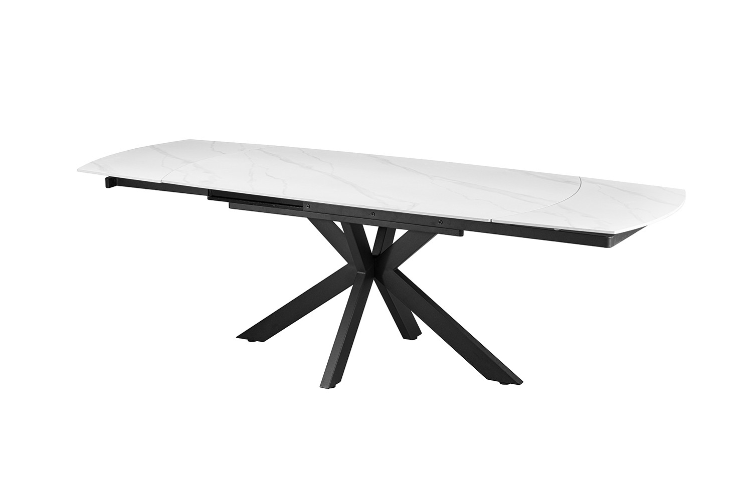 - Table extensible 'Ares' 160-240 cm Ovale Danoise Pierre Blanc – Image 2