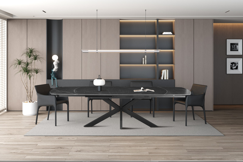 - Table extensible 'Ares' 160-240 cm Ovale Danoise Pierre Blanc – Image 6