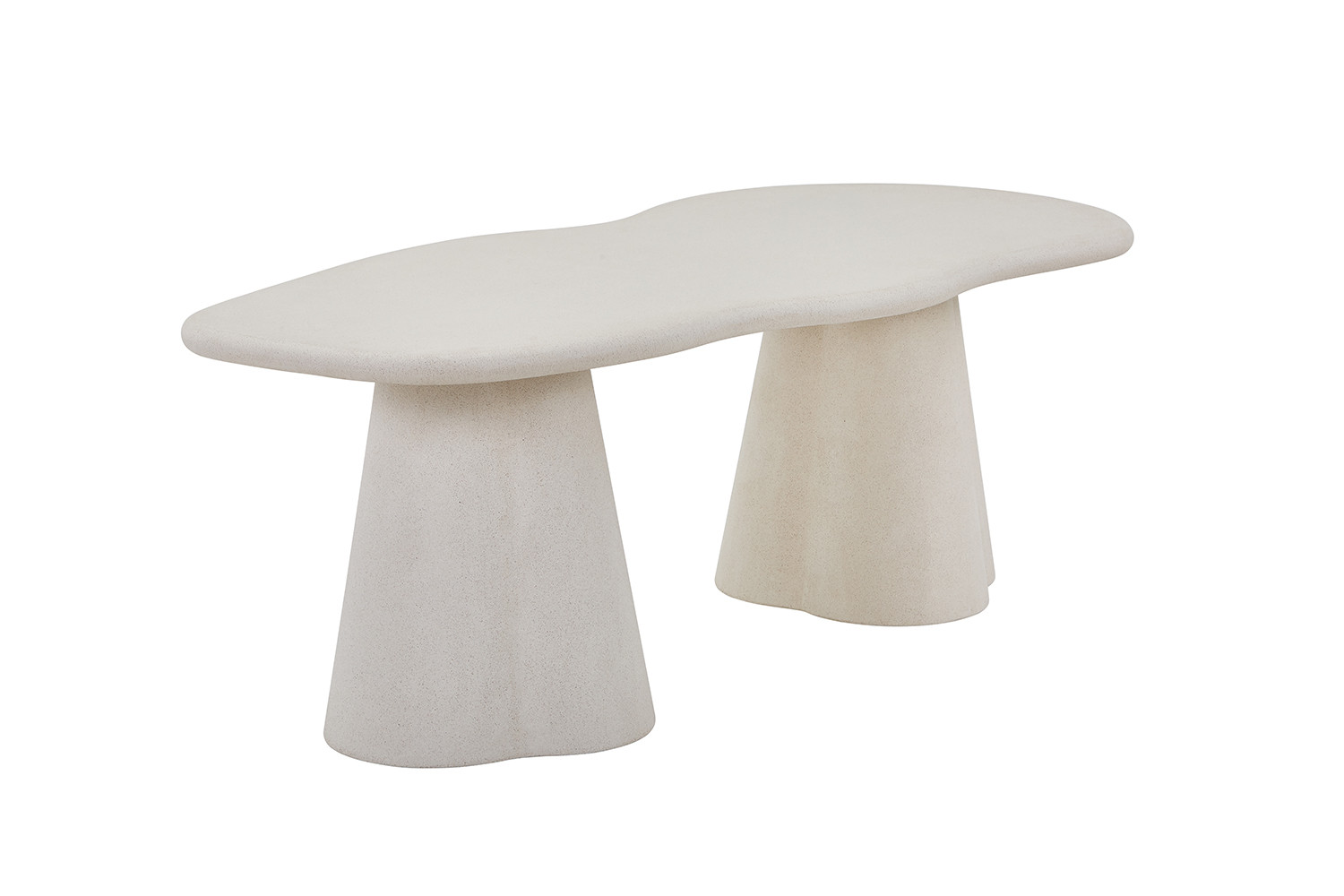 Table 'Faro' 220 cm Organique Ciment -H 76 x B-L 219.5 x D-P 99.5 cm – Image 2