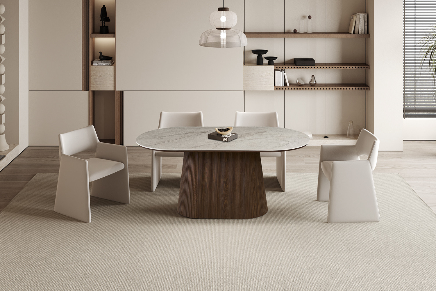 NEW - Table 'Vigo' 180 cm Ovale Décor Chêne Foncé Shakespear Beige – Image 9