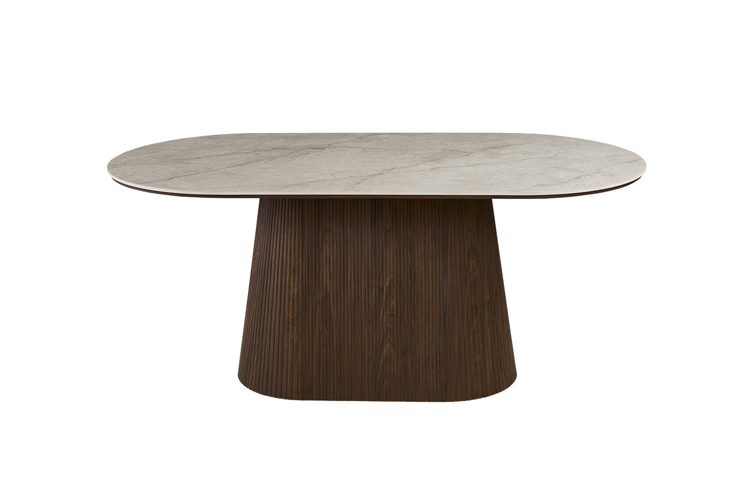 NEW - Table 'Vigo' 180 cm Ovale Décor Chêne Foncé Shakespear Beige – Image 6