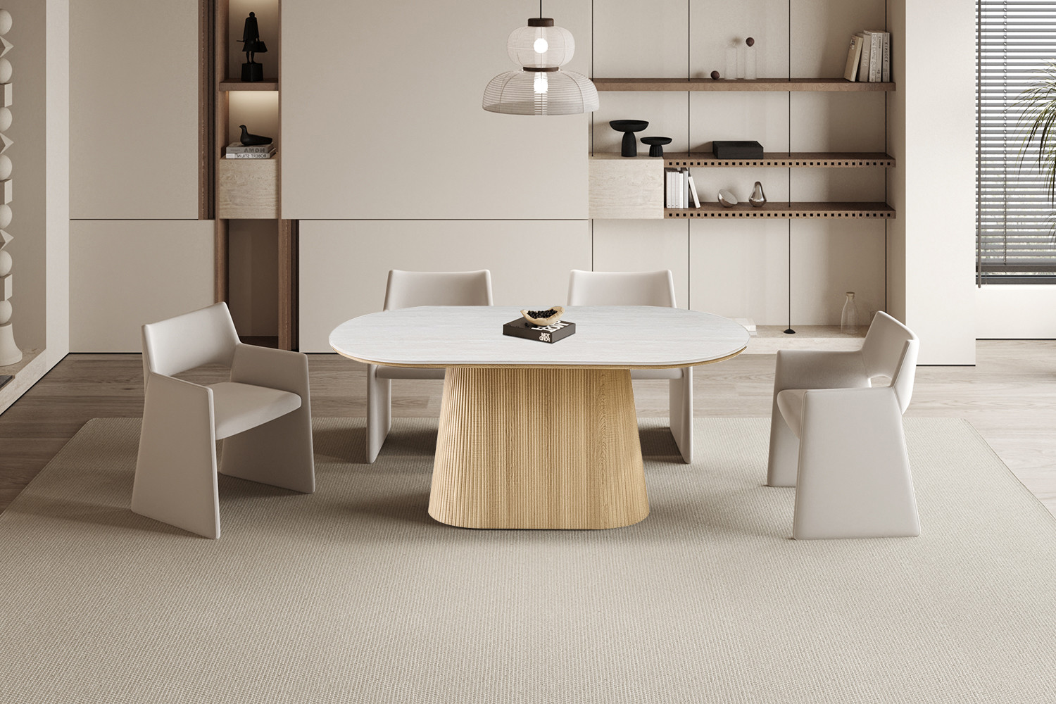 NEW - Table 'Vigo' 180 cm Ovale Décor Chêne Foncé Shakespear Beige – Image 3