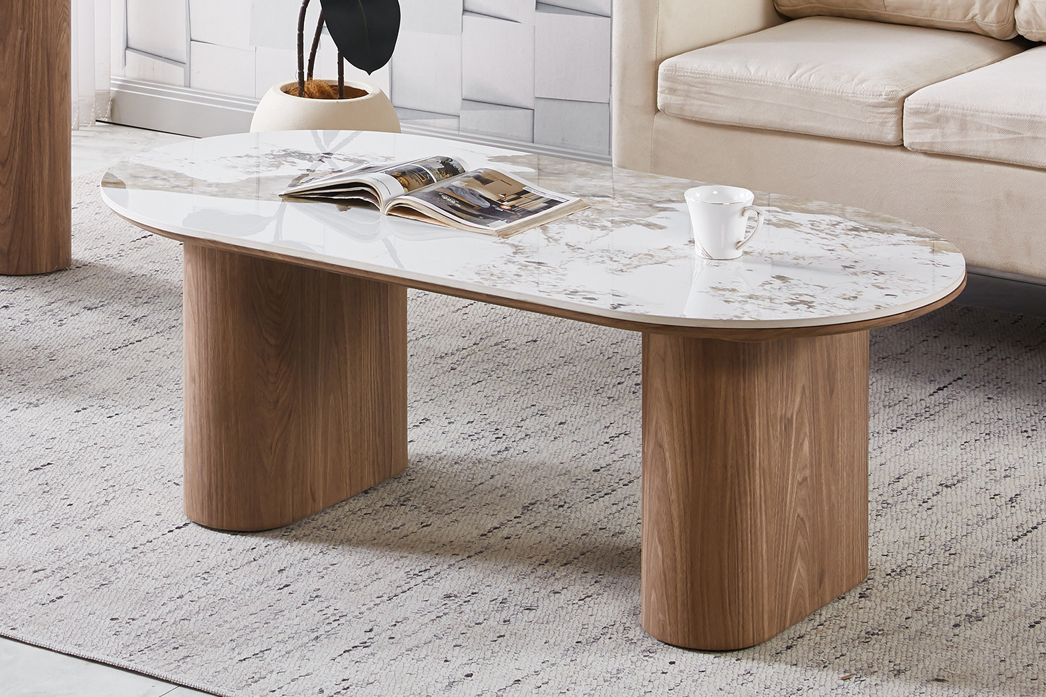 NEW - Table Basse 'EVORA' Pierre Brillante Pandora