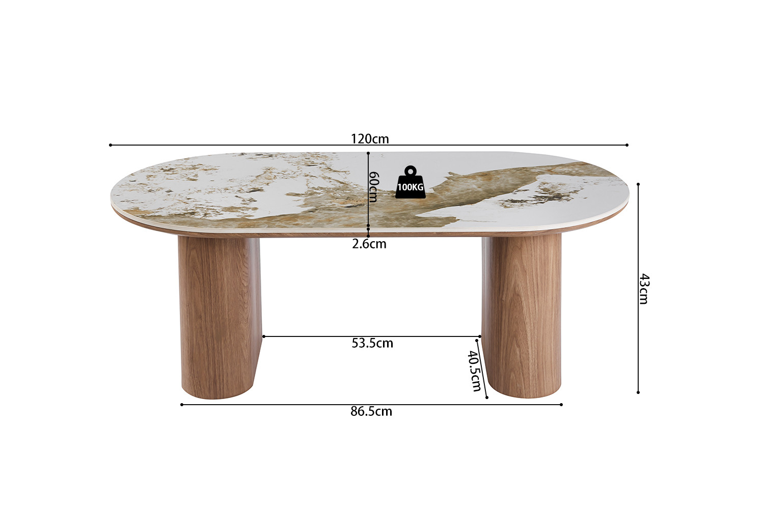 NEW - Table Basse 'EVORA' Pierre Brillante Pandora – Image 3