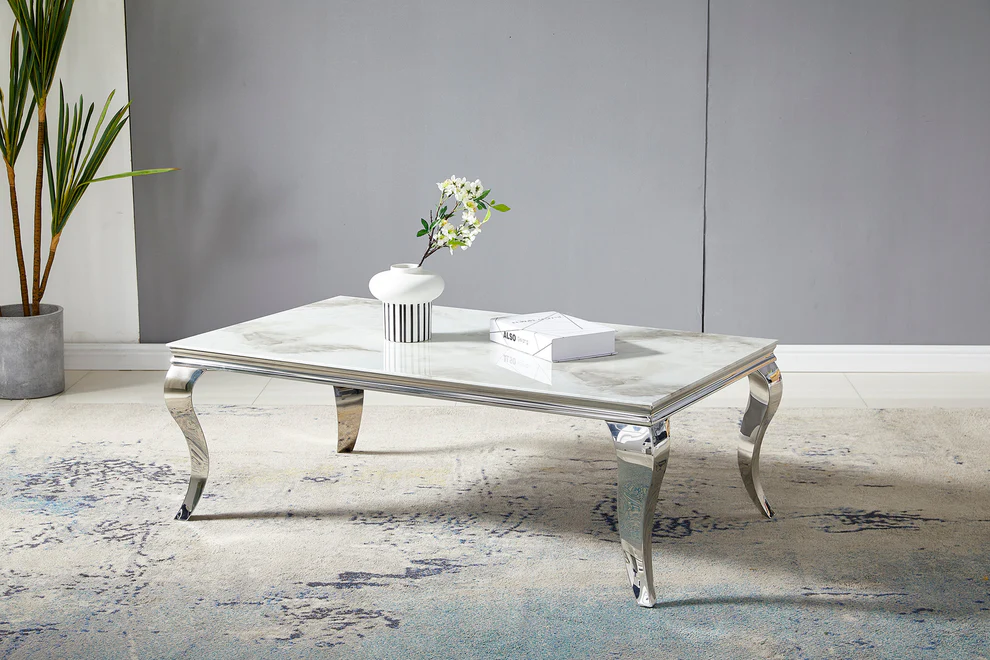 Table basse Baroque pied doré 120cm – Image 5