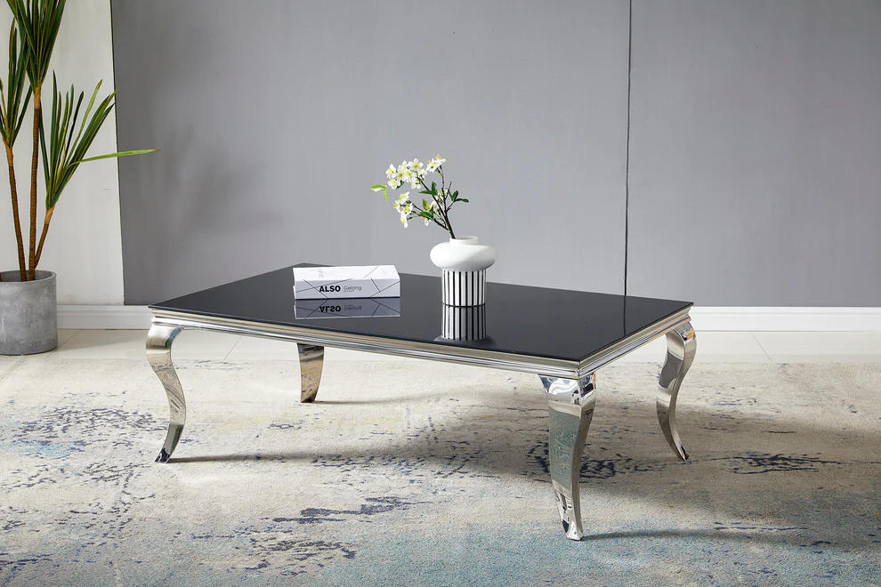 Table basse Baroque pied doré 120cm – Image 4