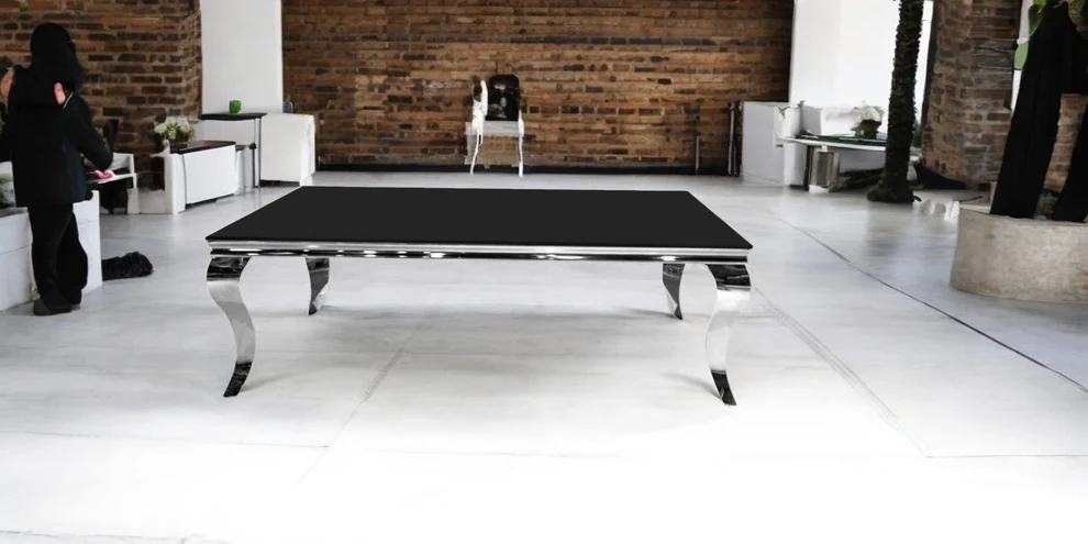 Table basse Baroque pied doré 120cm – Image 2