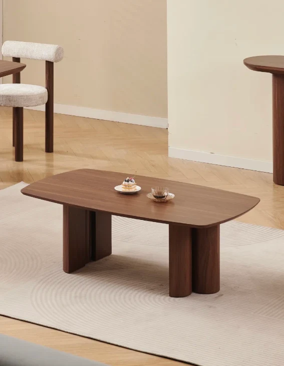 Table basse Trinity céramique noyer 120cm