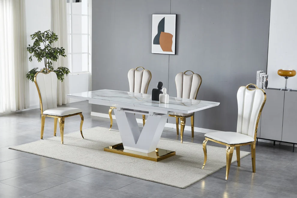 Table à manger V à rallonge