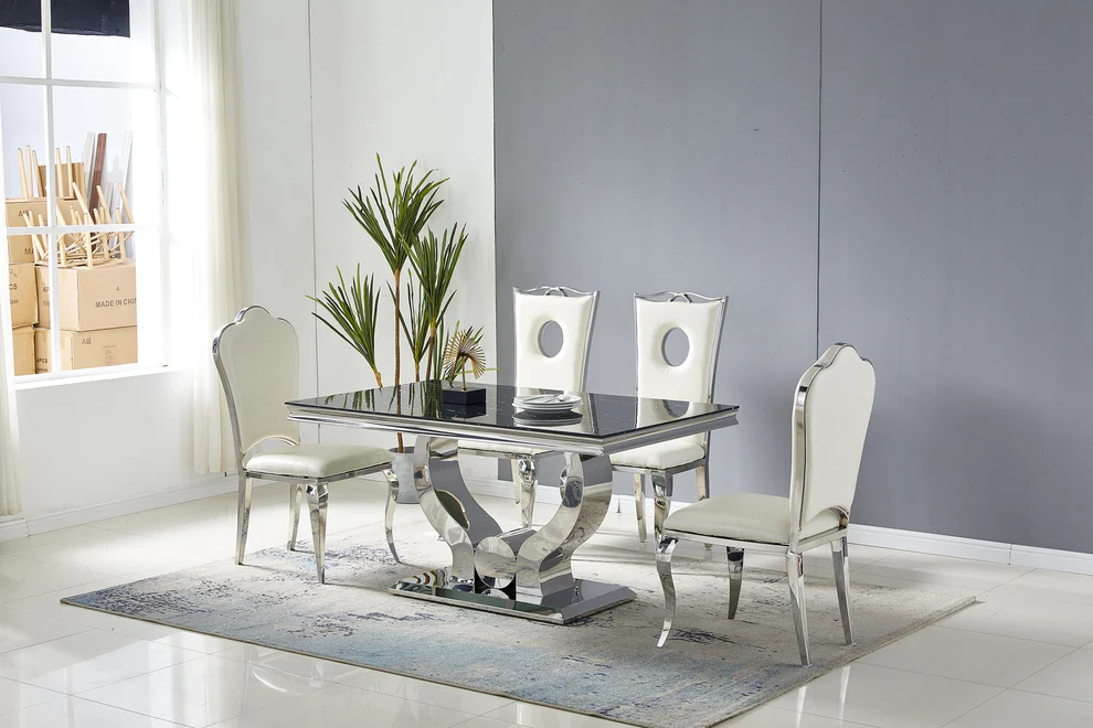 Table à manger Trophée pied doré – Image 4